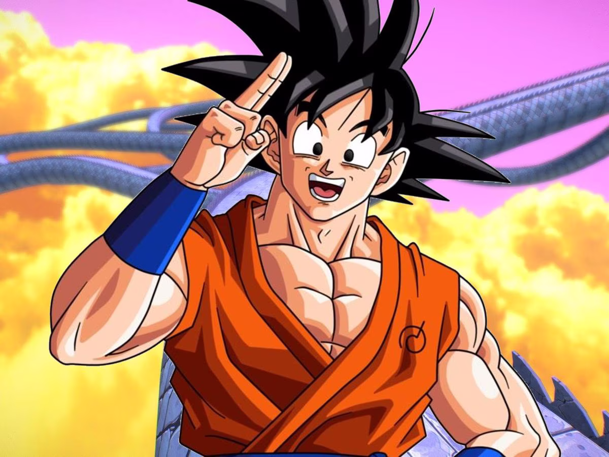 IMAGEN DE GOKU SALUDANDO