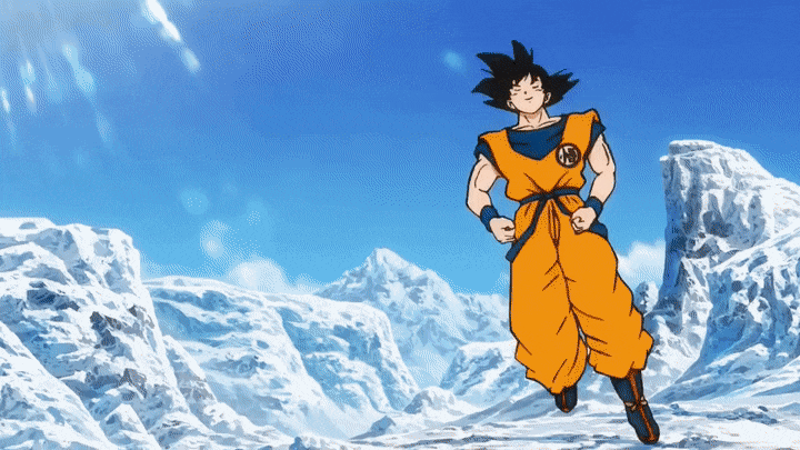 IMAGEN DE GOKU CALENTANDO